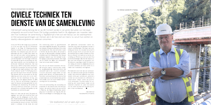 Onze voorzitter aan het woord: “Civiele techniek ten dienste van de samenleving”